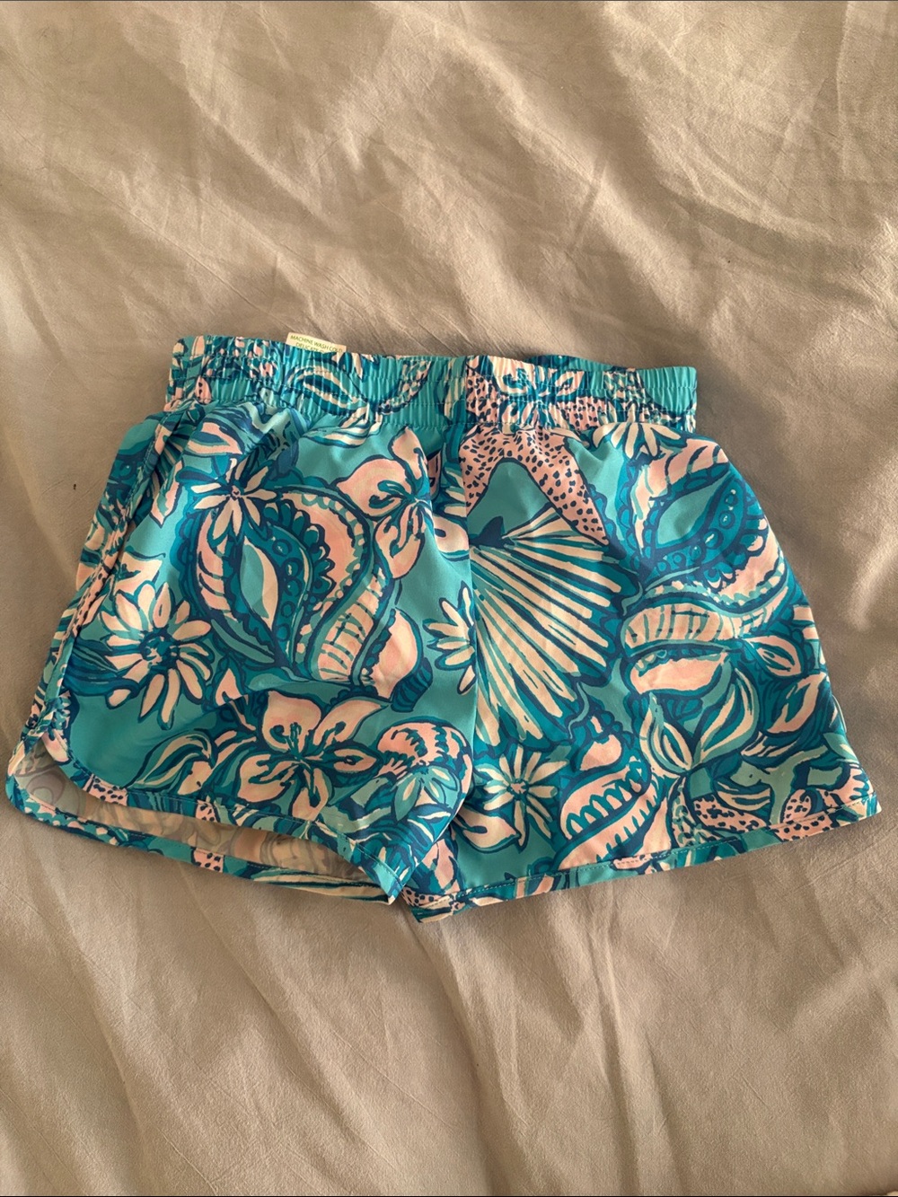 Lily Pulitzer Turquoise Floral Print girls Shorts